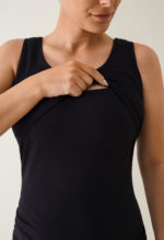 Boob Nursing Singlet Black