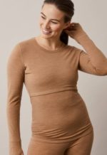 Boob Merino Wool l/s top brown melange - Image 3