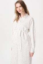Noppies Diego Nursing Dress Long Sleeve - Cream - Image 3