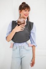 Babylonia tricot slen organic burðarsjal dark grey - Image 6