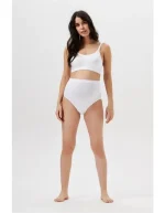 Noppies Seamless Brief Waist white - yfir kúlu nærbuxur briefs hvítar