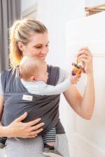 Babylonia tricot slen organic burðarsjal dark grey - Image 8