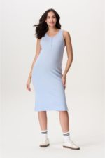 Noppies Estrella meðgöngu og gjafa kjóll ljós Blár