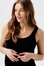 Noemi rib kjóll svartur - Image 3