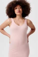 Noemi rib kjóll bleikur - Image 3