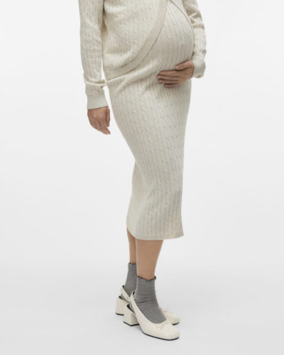 Mamalicious Raya Knit Midi Skirt