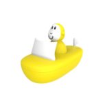 Matchstick Monkey Bathtime Boat Set-yellow