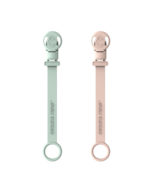 Matchstick Monkey Soother Clips mintgreen & dustypink