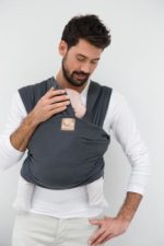 Babylonia tricot slen organic burðarsjal moon mist grey - Image 2