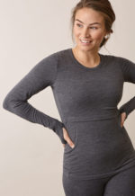 Boob Merino Wool l/s top dark grey melange - Image 2